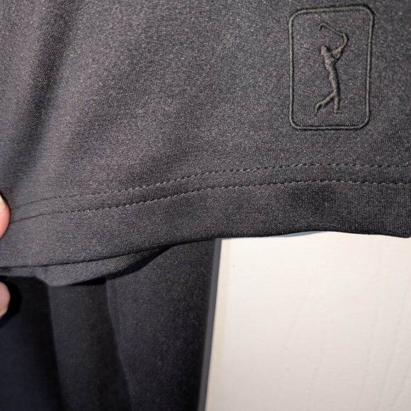 PGA Tour Black Polo Shirt Classic Short Sleeve - Picture 5 of 8